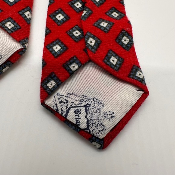 Briar Red Diamond Pattern Tie Menswear Classic Business Formal Career England - Picture 6 of 11